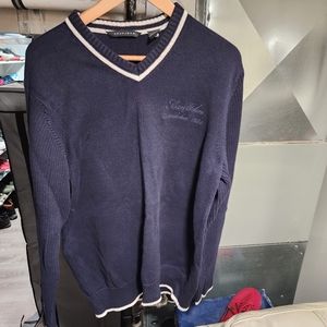 SEAN JOHN V Neck Pullover Sweater w/ Ribbed Sleeves Size 2XL